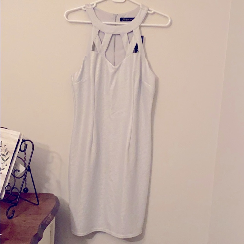 SALE Black Collection gorgeous silvery white dress